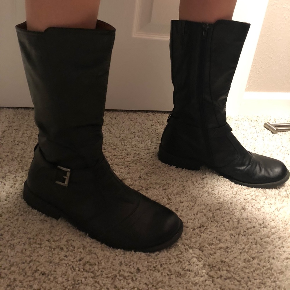 Tall black boots